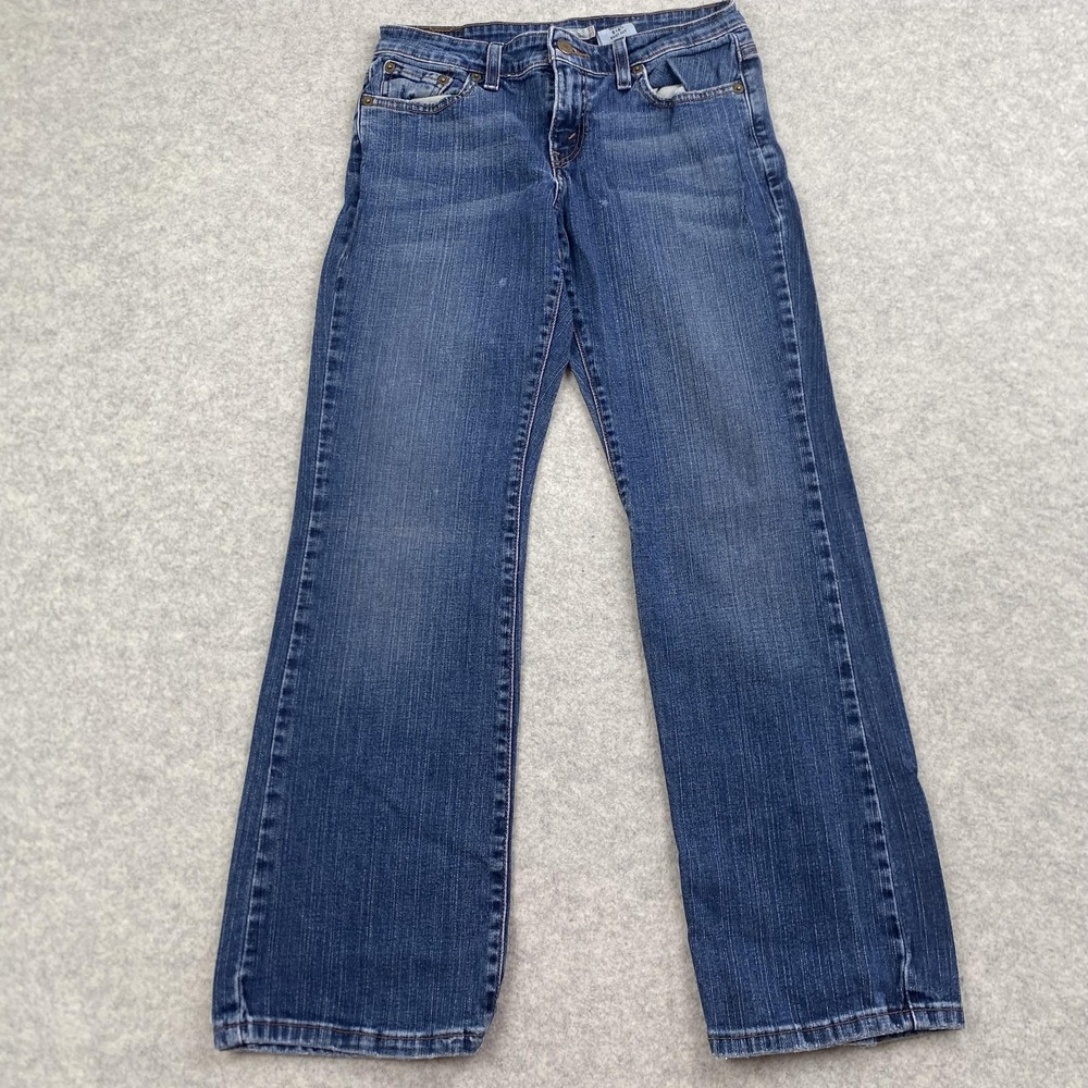 Levi's 515 Boot Cut Jeans Womens 4P M (27x27) Blue Mid Rise Stretch Denim